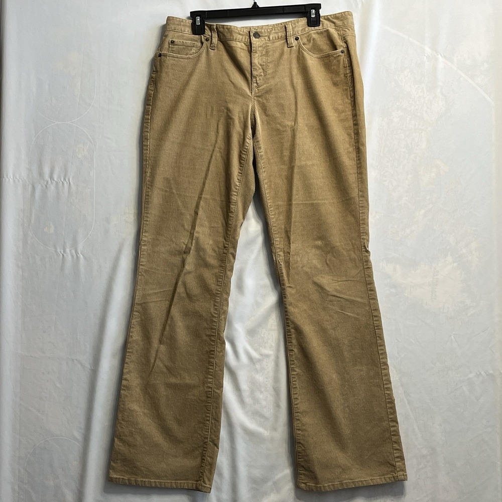 LOFT Womens Tan Curvy Bootcut Corduroy Pants Size 10 Stretch Casual Workwear